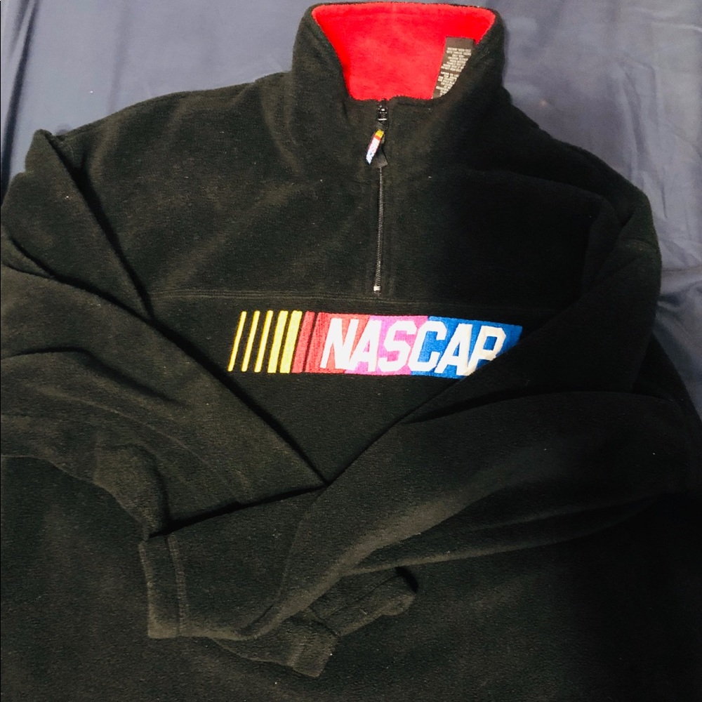 NASCAR Men's Fleece Black 1/4 Zip Pullover